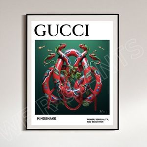 Gucci Kingsnake Print 11x14 Wall Art Wall Decor Gucci Art